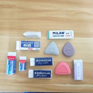 Various erasers